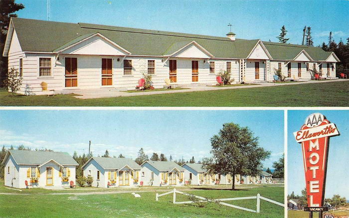 Ellsworths Motel - Old Postcard Photo